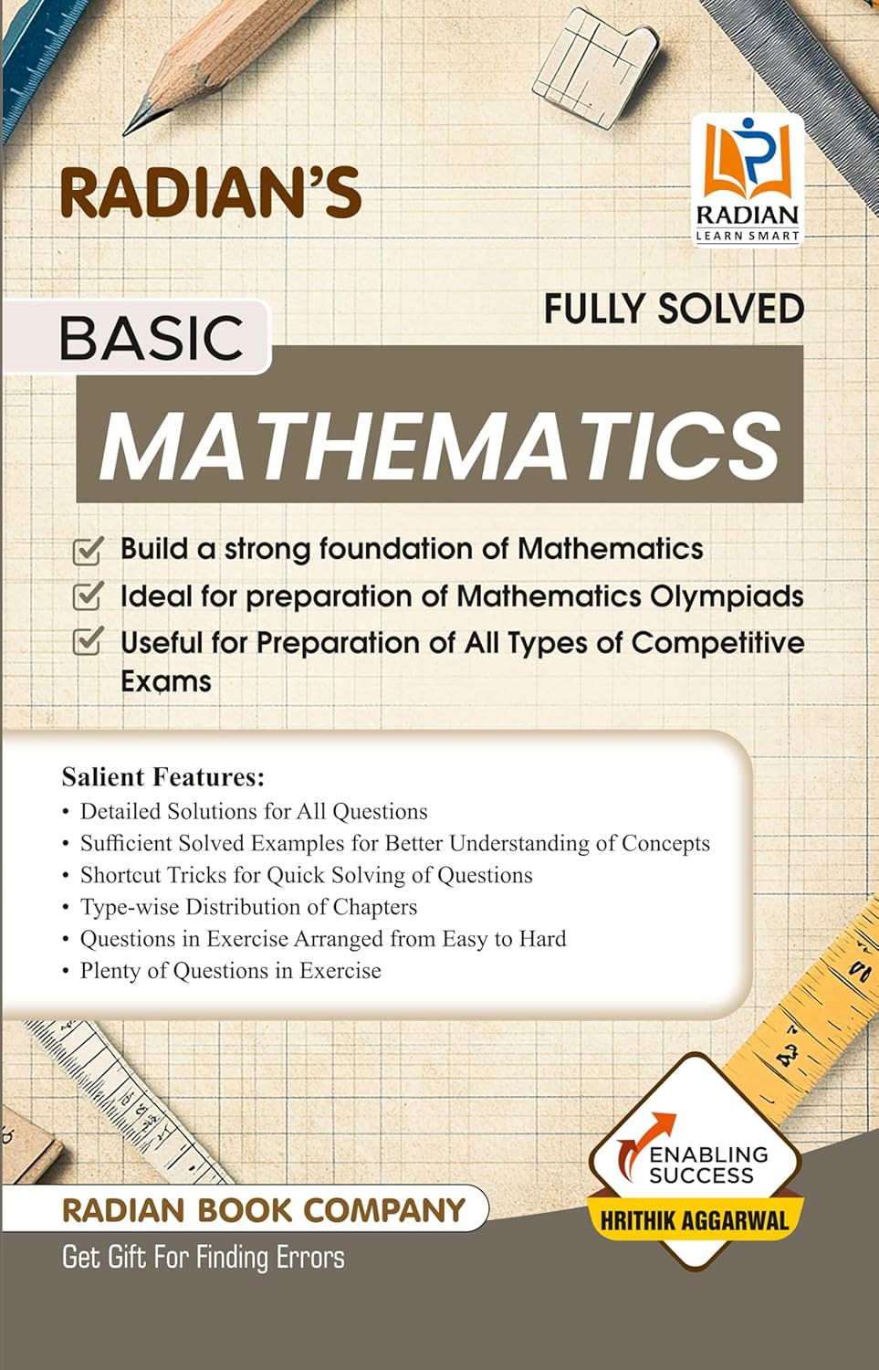 Cover of Basic Mathematics Guide Book for JNV, Sainik School (AISSEE), RMS, Class 5-8 and Other Entrance & Competitive Exams in English 2025 (Revised Edition)