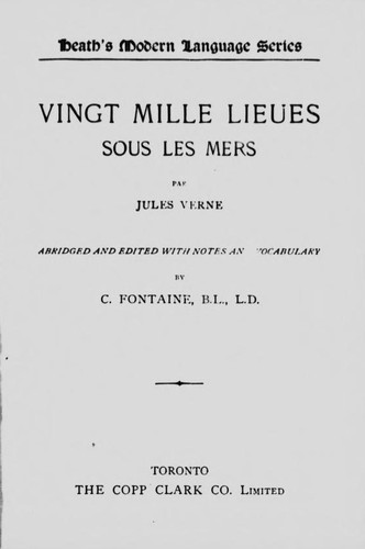 Cover of Vingt mille lieus sous les mers